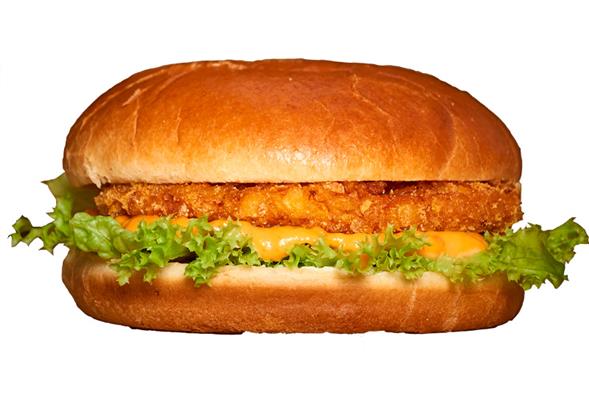 Crispy chicken burger